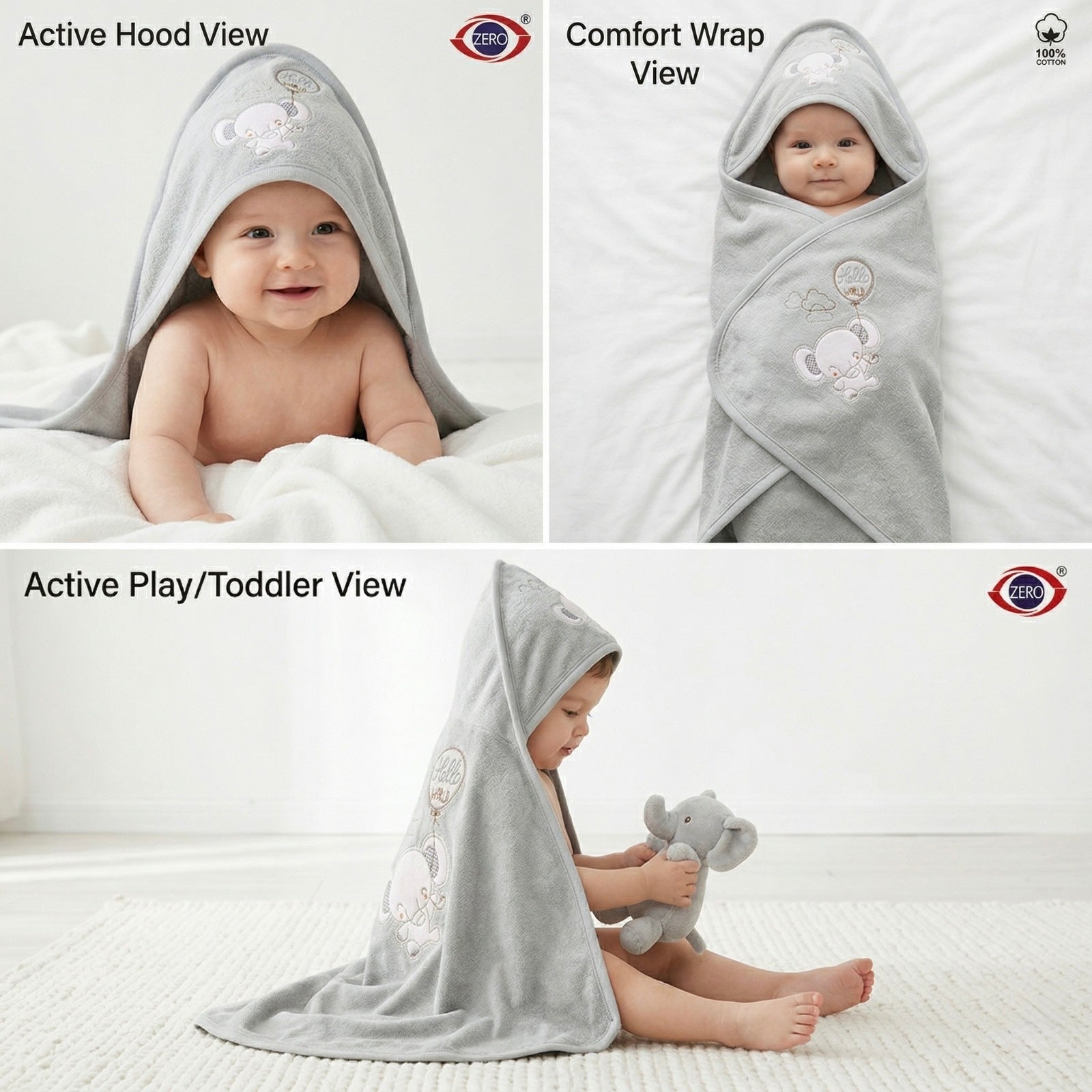 Baby Hooded Towel 100% Cotton