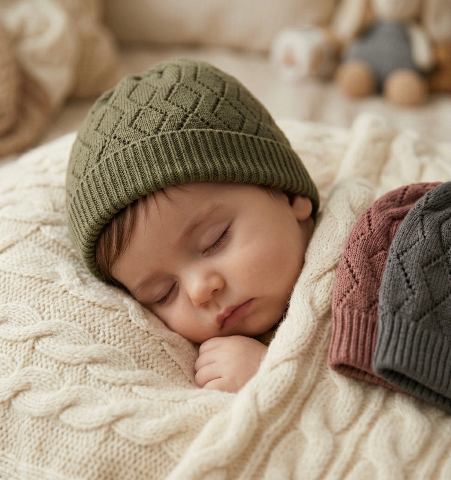 Baby Knitted Cap Set for Newborns