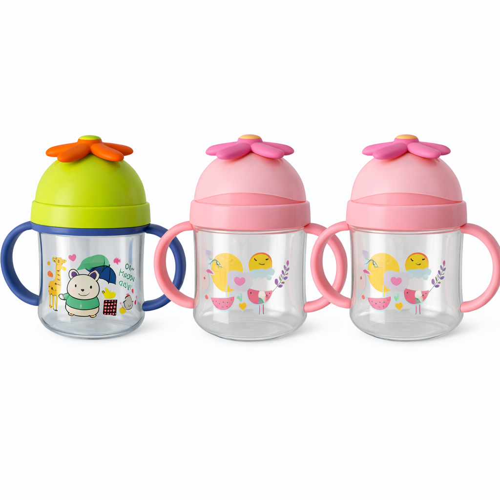 Straw Sipper Cup with Handles