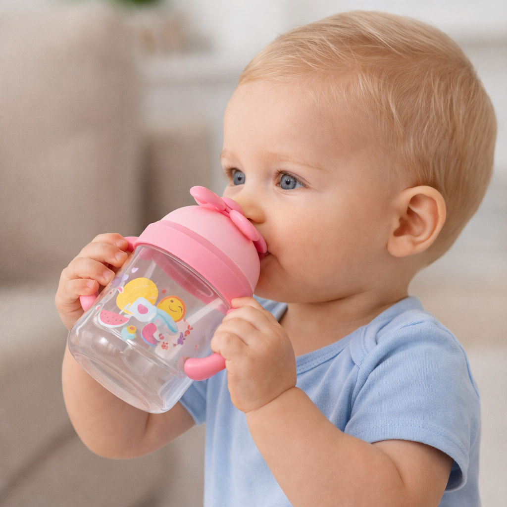 Straw Sipper Cup with Handles