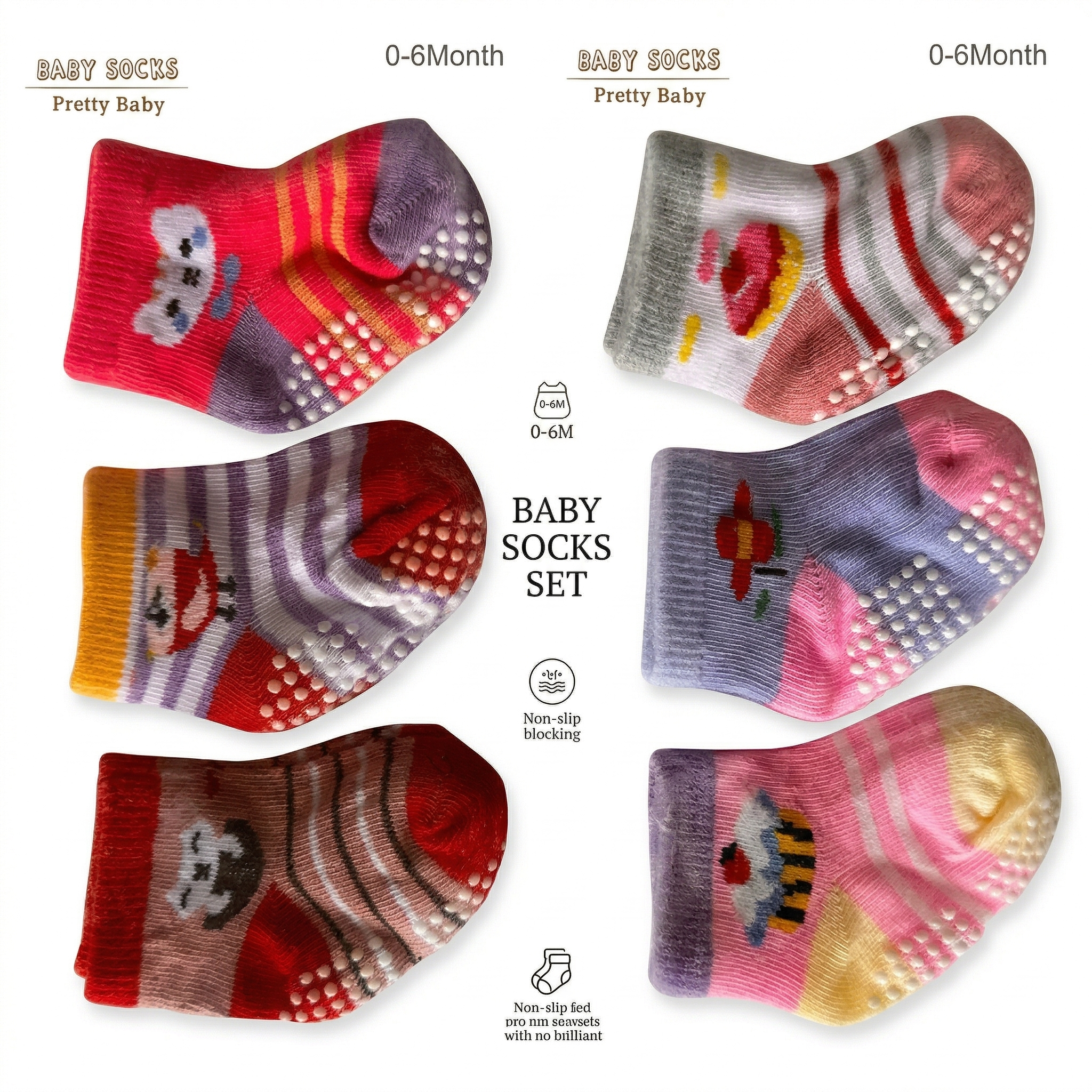 Soft Anti-Slip Newborn Socks